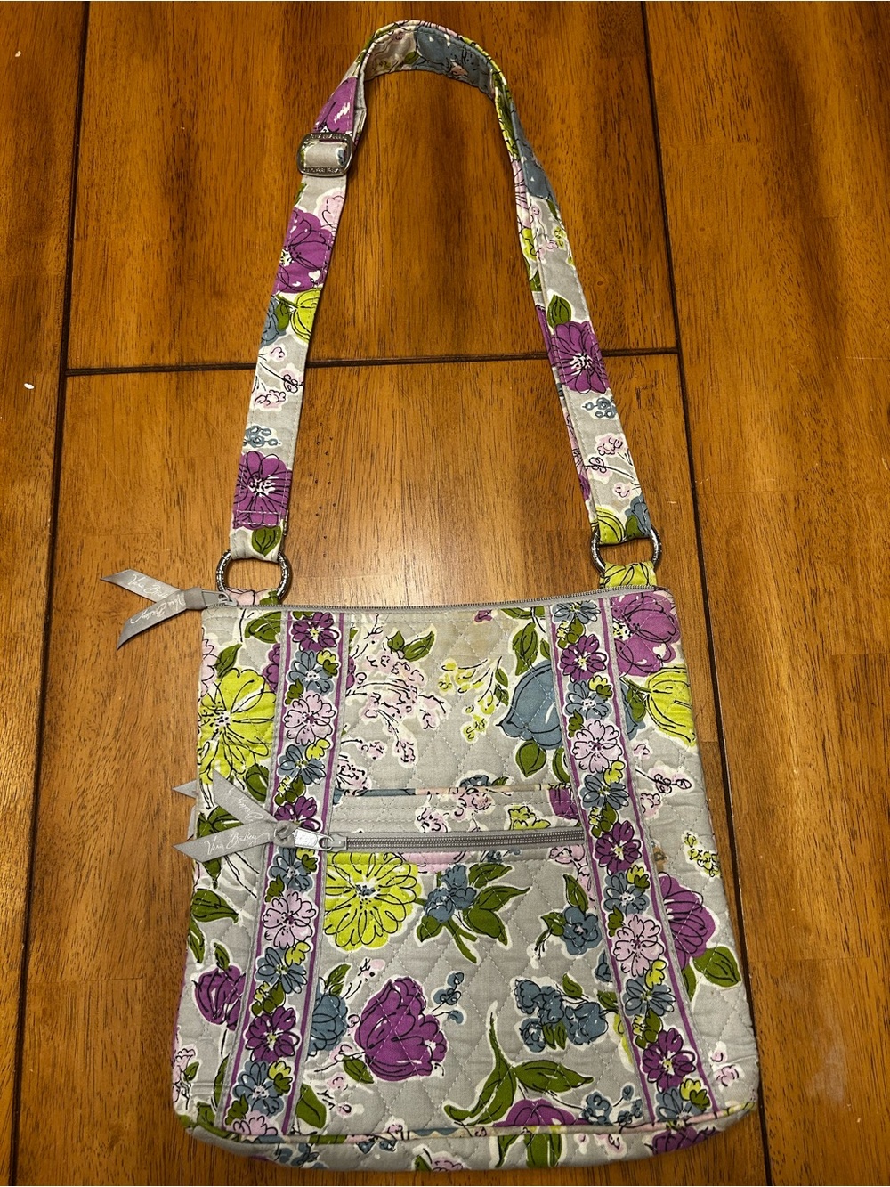 Vera Bradley Purple, Green and Blue Quilted Floral Crossbody